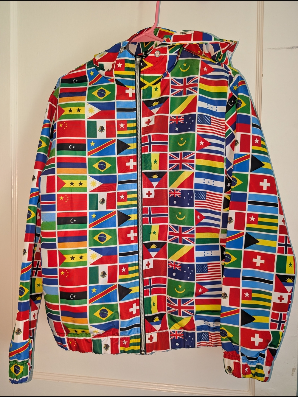 Forever 21 Men Black Label Jacket with Multicolor Trim